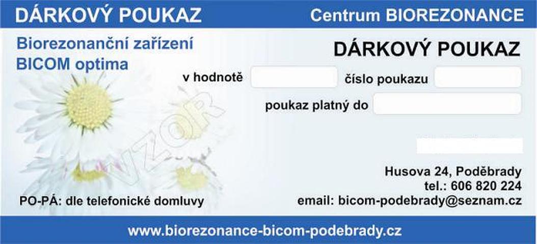 Biorezonance Poděbrady dárkový poukaz